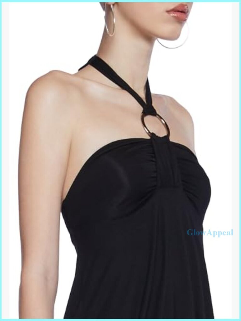 Y2K Bubble Mini Dress Halter Neck Ruched Bust Adjustable Fit - Picture 6 of 6
